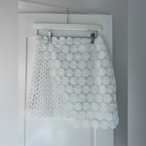 TopShop White Lace Crochet Skirt